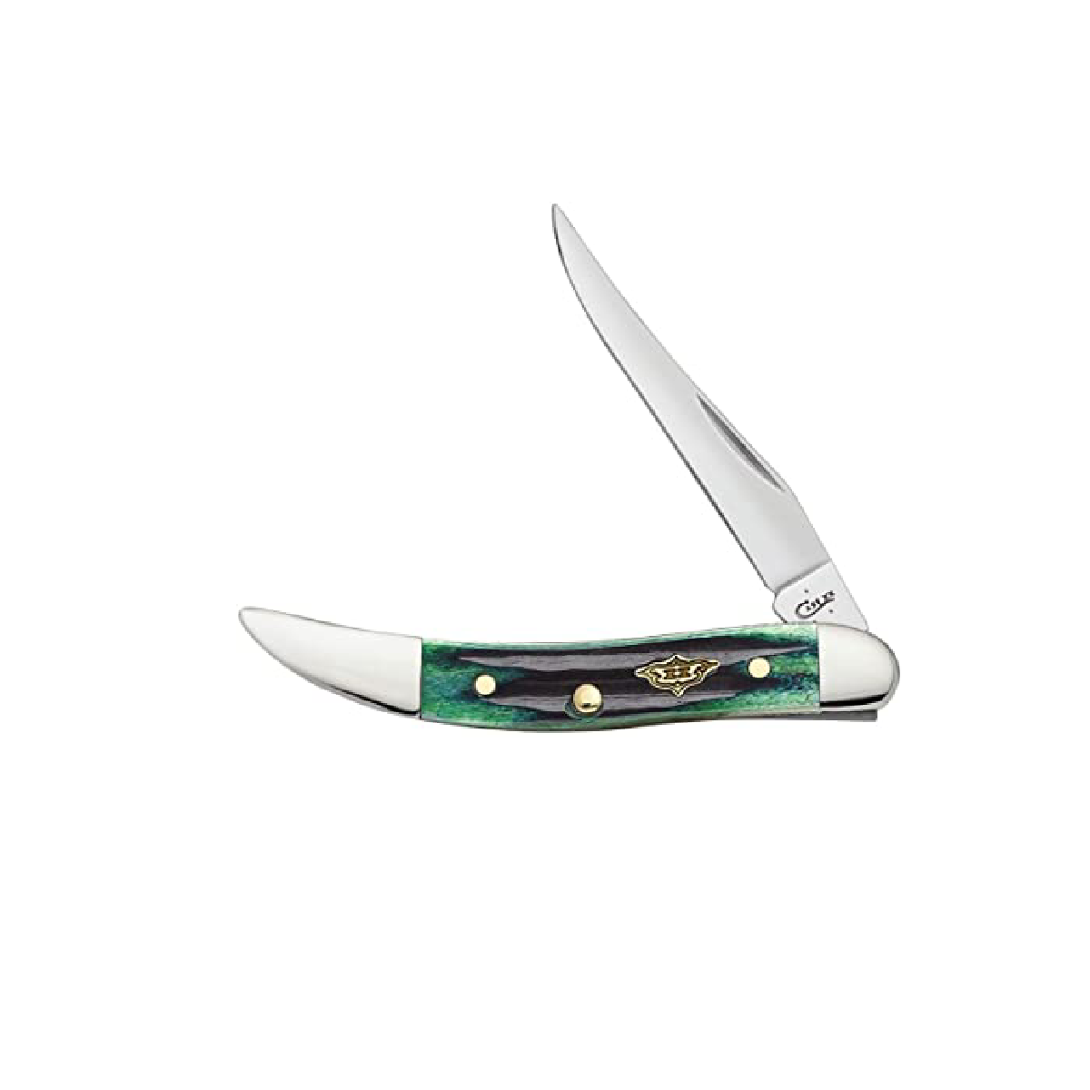 CASE KNIVES SMALL TEXAS TOOTHPICK POCKET WORN BERMUDA GREEN BONE