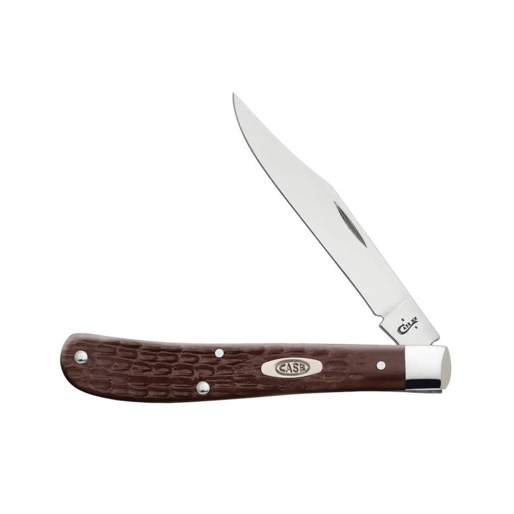 CASE KNIVES BROWN SYNTHETIC SLIMLINE TRAPPER