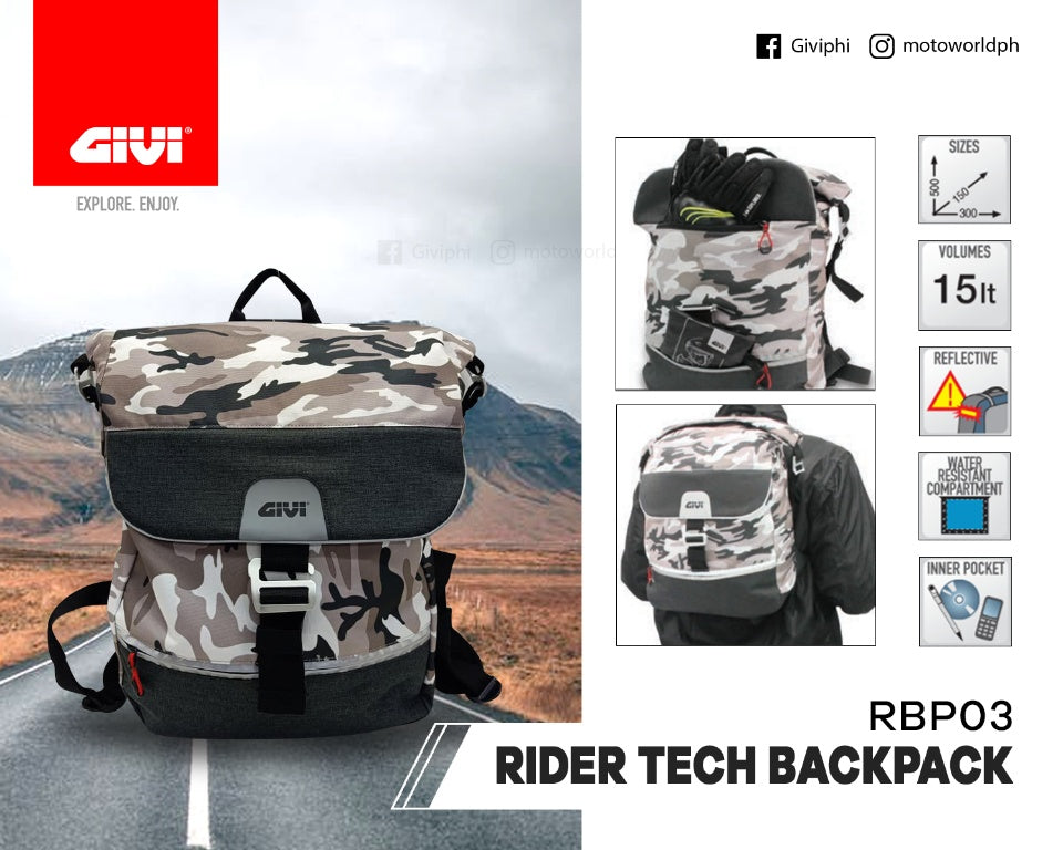 GIVI TECH WATERPROOF BACKPACK 15L