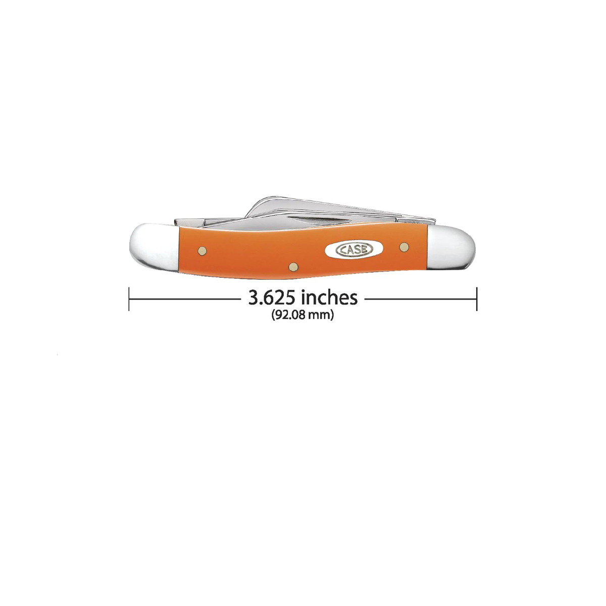 CASE KNIVES ORANGE SYNTHETIC MEDIUM STOCKMAN
