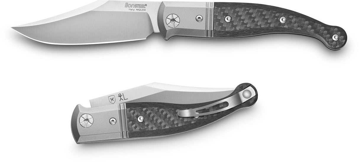 LIONSTEEL FOLDING KNIFE GITANO CARBON FIBER