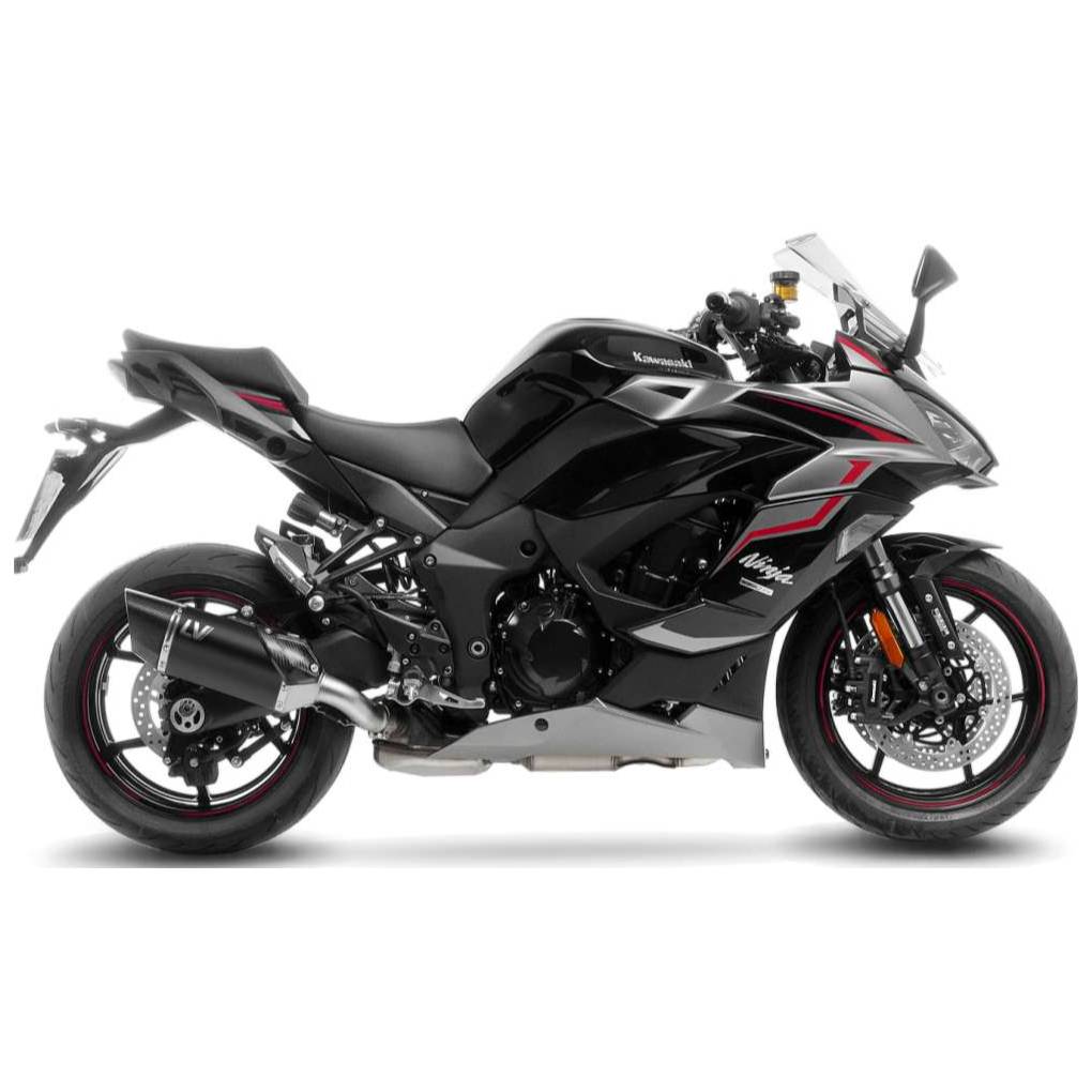 LEO VINCE LV-14 R BLACK EDITION FOR KAWASAKI NINJA 1000 SX/TOURER 2020 - 2024 SLIP-ON