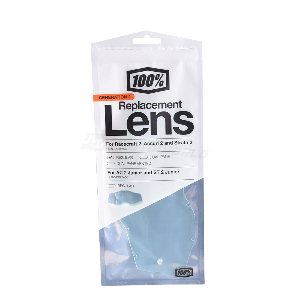 100% REPLACEMENT LENS FOR HELMET GOOGLES