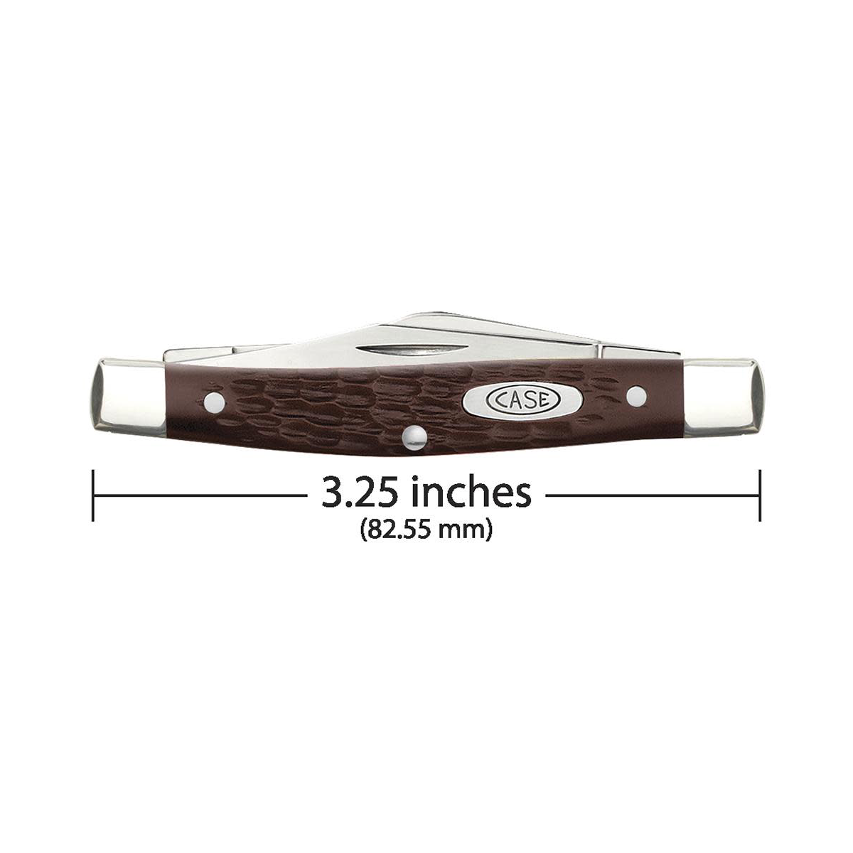 CASE KNIVES BROWN SYNTHETIC MEDIUM STOCKMAN