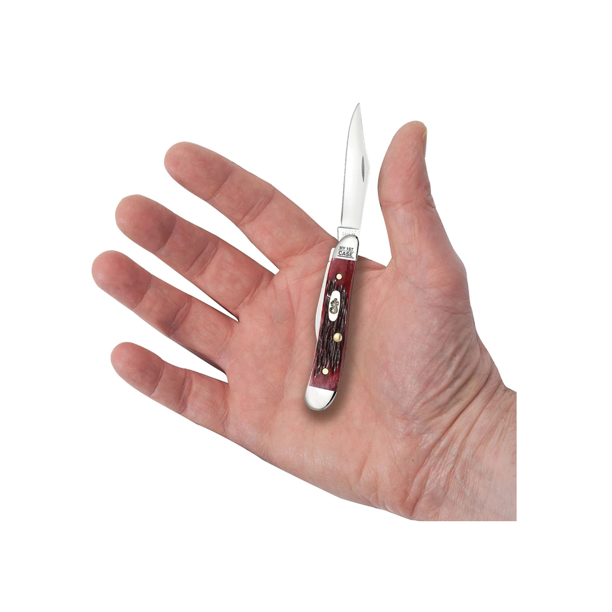 CASE KNIVES MY FIRST CASE PEACH SEED JIG OLD RED BONE PEANUT