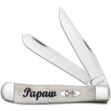 CASE KNIVES EMBELLISHED SMOOTH NATURAL BONE TRAPPER IN GIFT TIN