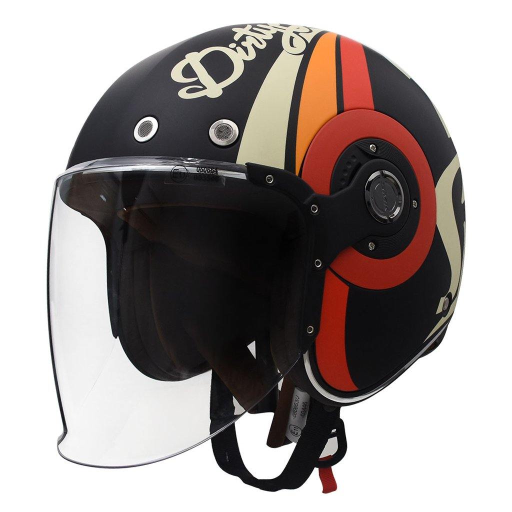 SMK RETRO JET MOTORCYCLE OPEN FACE HELMET