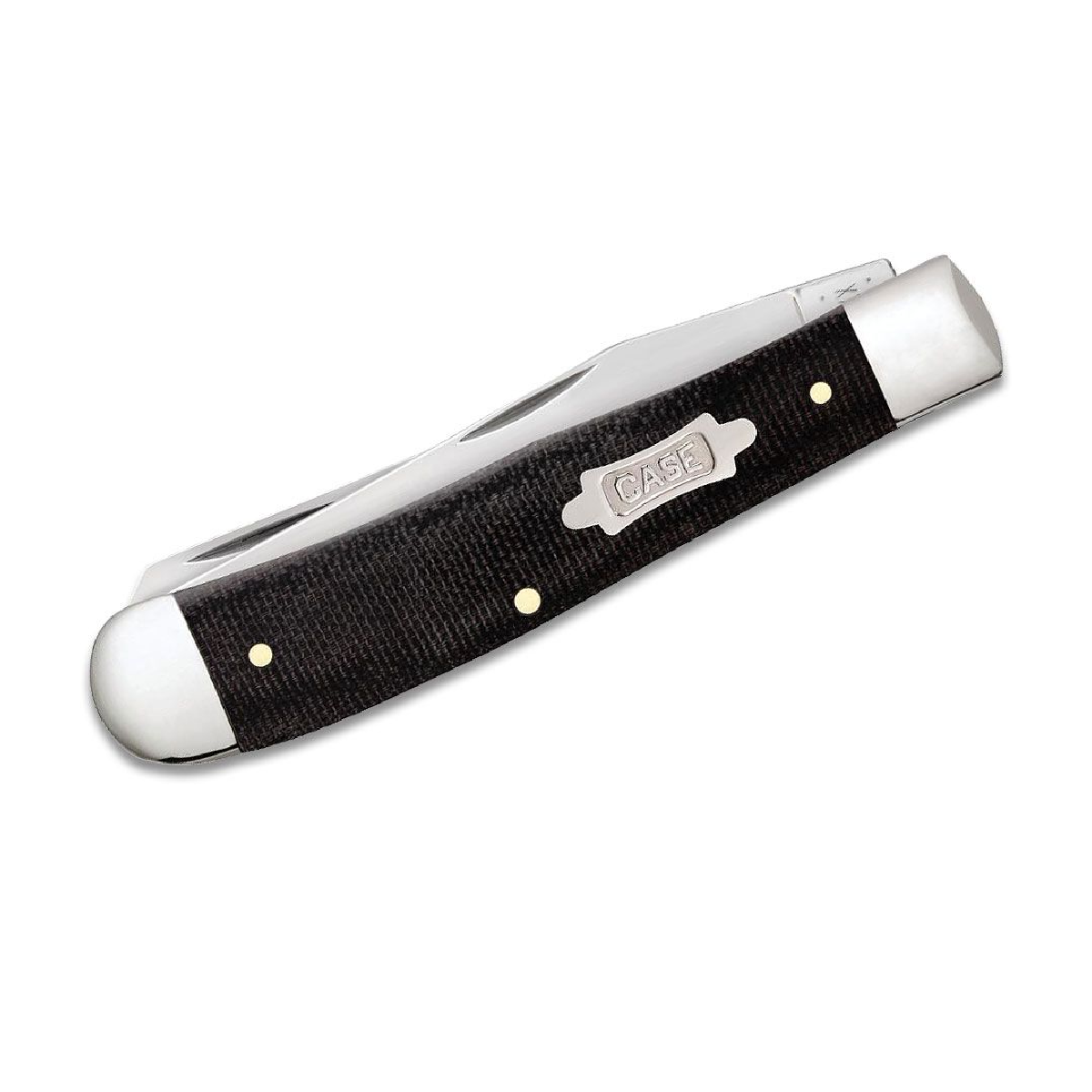 CASE KNIVES BLACK CANVAS LAMINATE TRAPPER