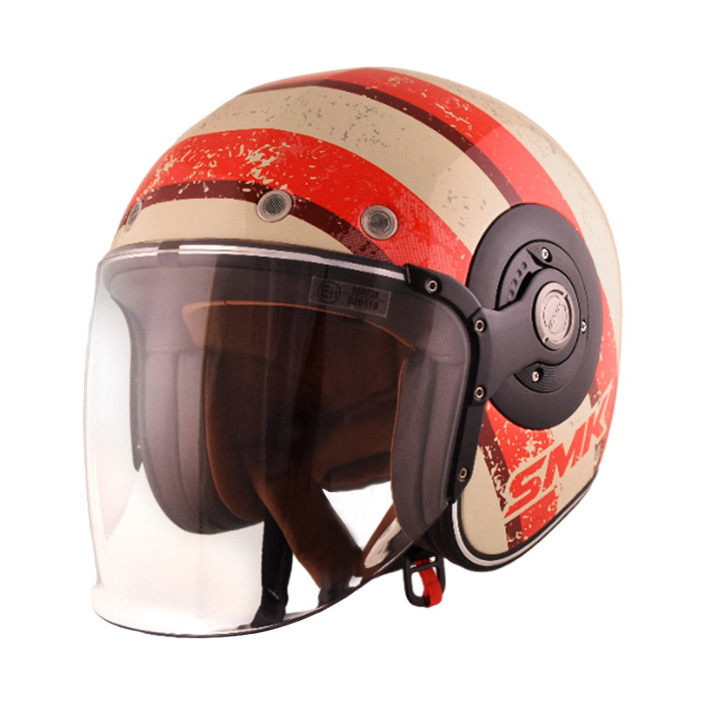 SMK RETRO JET MOTORCYCLE OPEN FACE HELMET