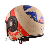 SMK RETRO JET MOTORCYCLE OPEN FACE HELMET