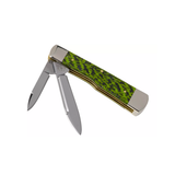 CASE KNIVES GREEN & BLACK CARBON FIBER WEAVE GUNSTOCK