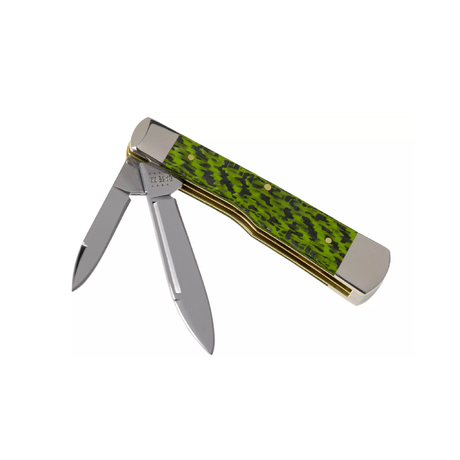 CASE KNIVES GREEN & BLACK CARBON FIBER WEAVE GUNSTOCK