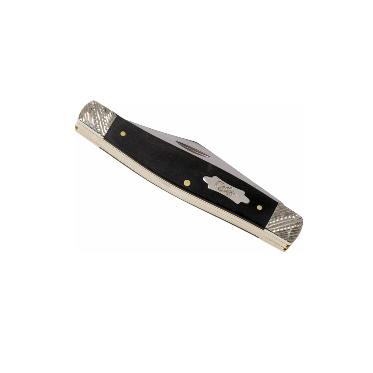 CASE KNIVES WORKED BOLSTER EBONY WOOD LARGE STOCKMAN
