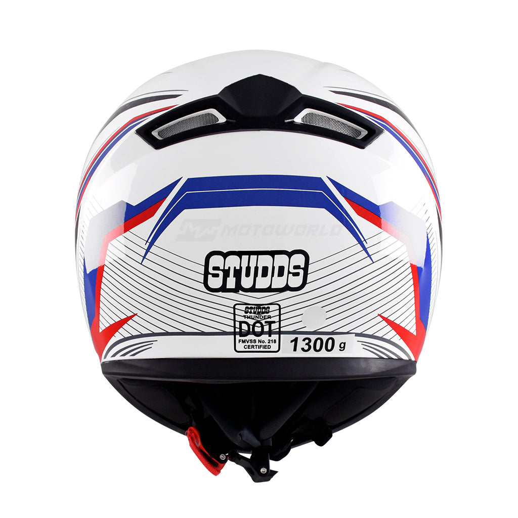 STUDDS THUNDER MOTORCYCLE FULL FACE HELMET (w/ FREE EXTRA VISOR)