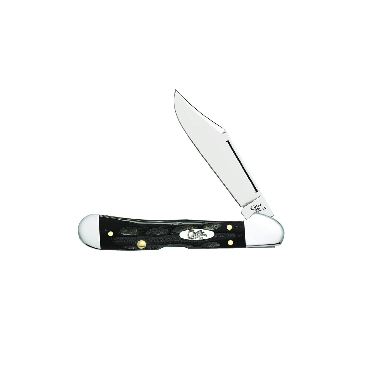 CASE KNIVES JIGGED BUFFALO HORN MINI COPPERLOCK