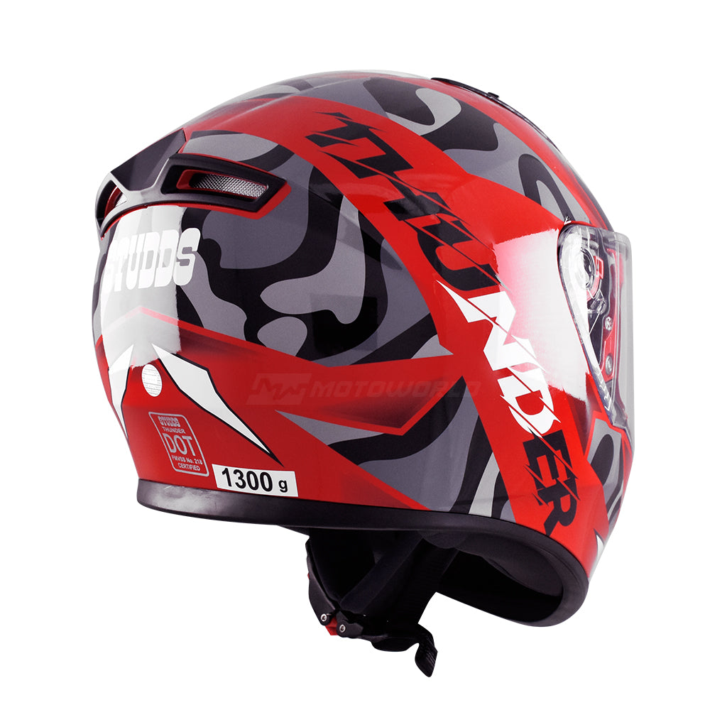 STUDDS THUNDER MOTORCYCLE FULL FACE HELMET (w/ FREE EXTRA VISOR)