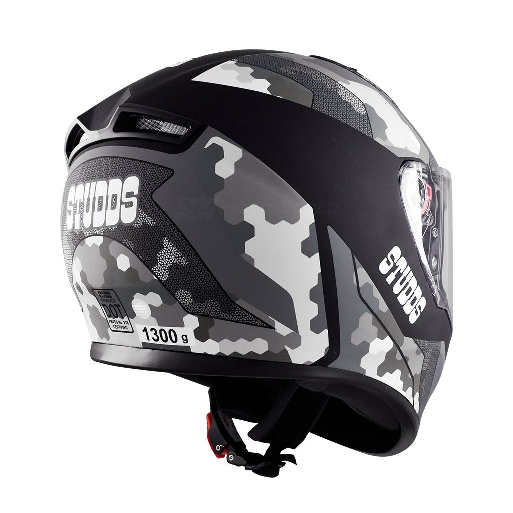 STUDDS THUNDER MOTORCYCLE FULL FACE HELMET (w/ FREE EXTRA VISOR)