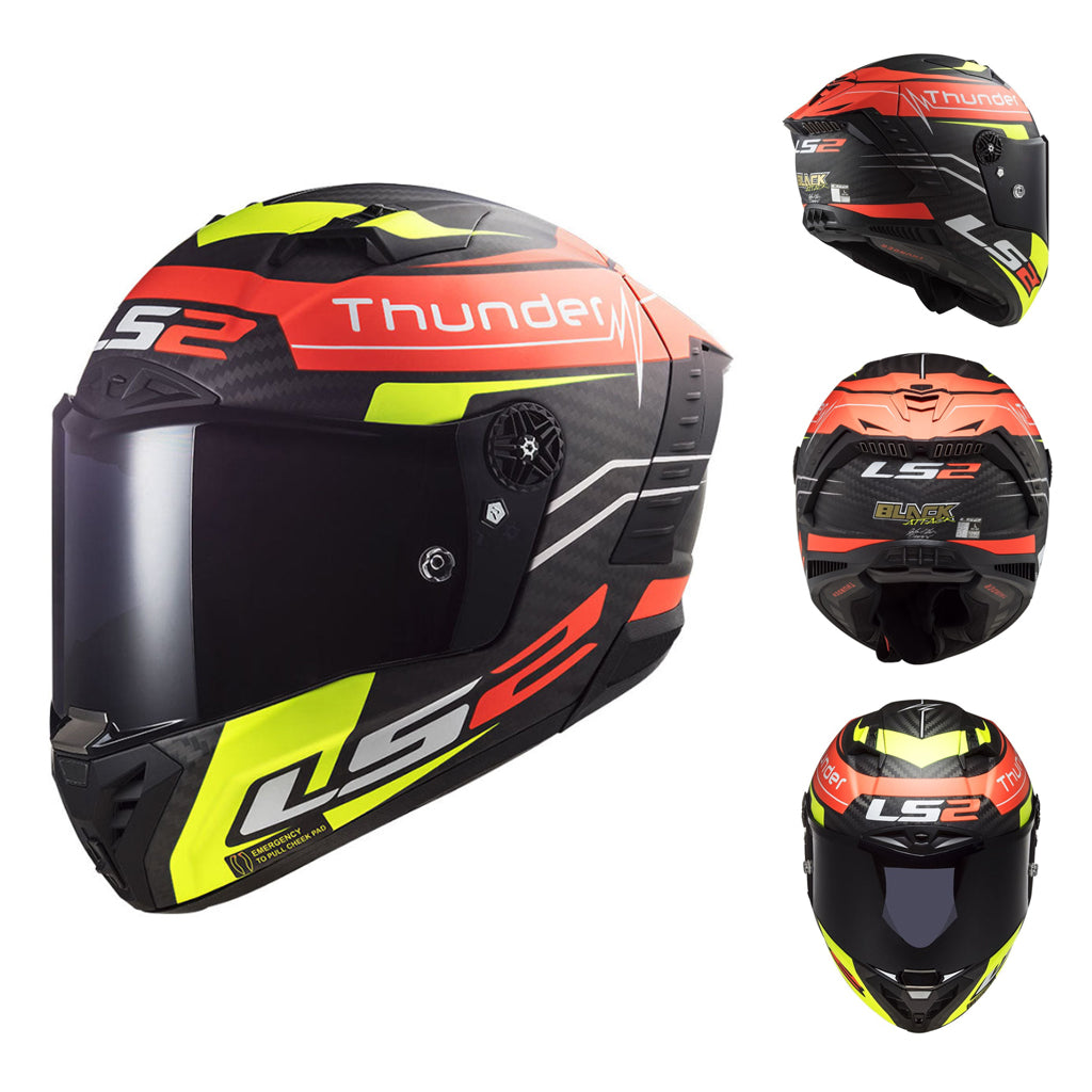 LS2 FF805 CARBON THUNDER GRAPHICS  FULL FACE HELMET