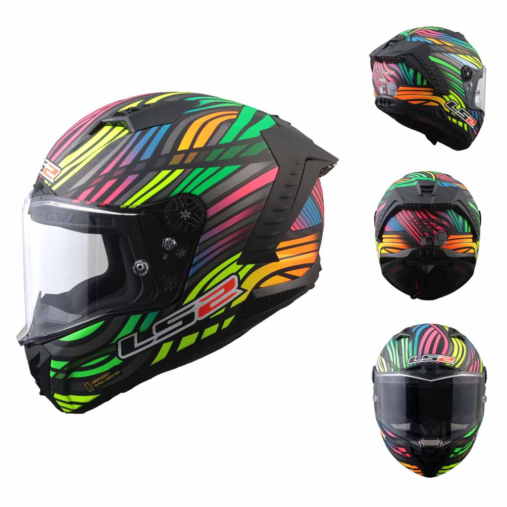 LS2 FF805 CARBON THUNDER GRAPHICS  FULL FACE HELMET