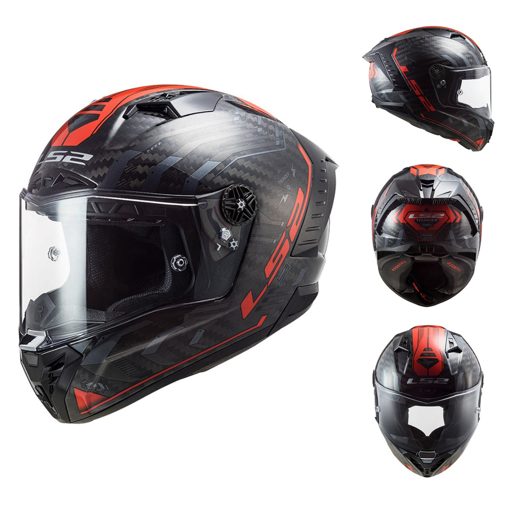 LS2 FF805 CARBON THUNDER GRAPHICS  FULL FACE HELMET