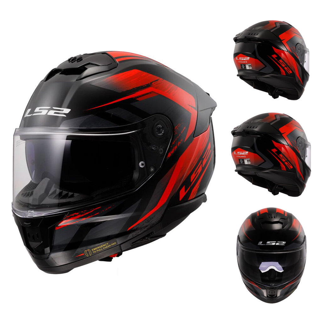 LS2 FF808 STREAM II GRAPHICS MOTORCYCLE FULL FACE HELMET