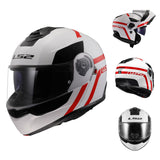 LS2 FF908 STROBE II MOTORCYCLE MODULAR HELMET