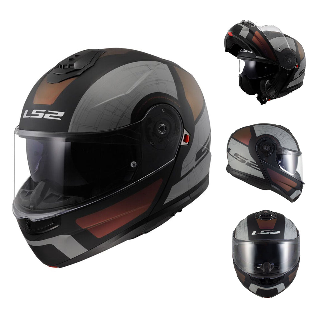 LS2 FF908 STROBE II MOTORCYCLE MODULAR HELMET