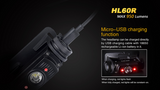 FENIX HL60R 950 LUMEN USB RECHARGEABLE HEADLAMP