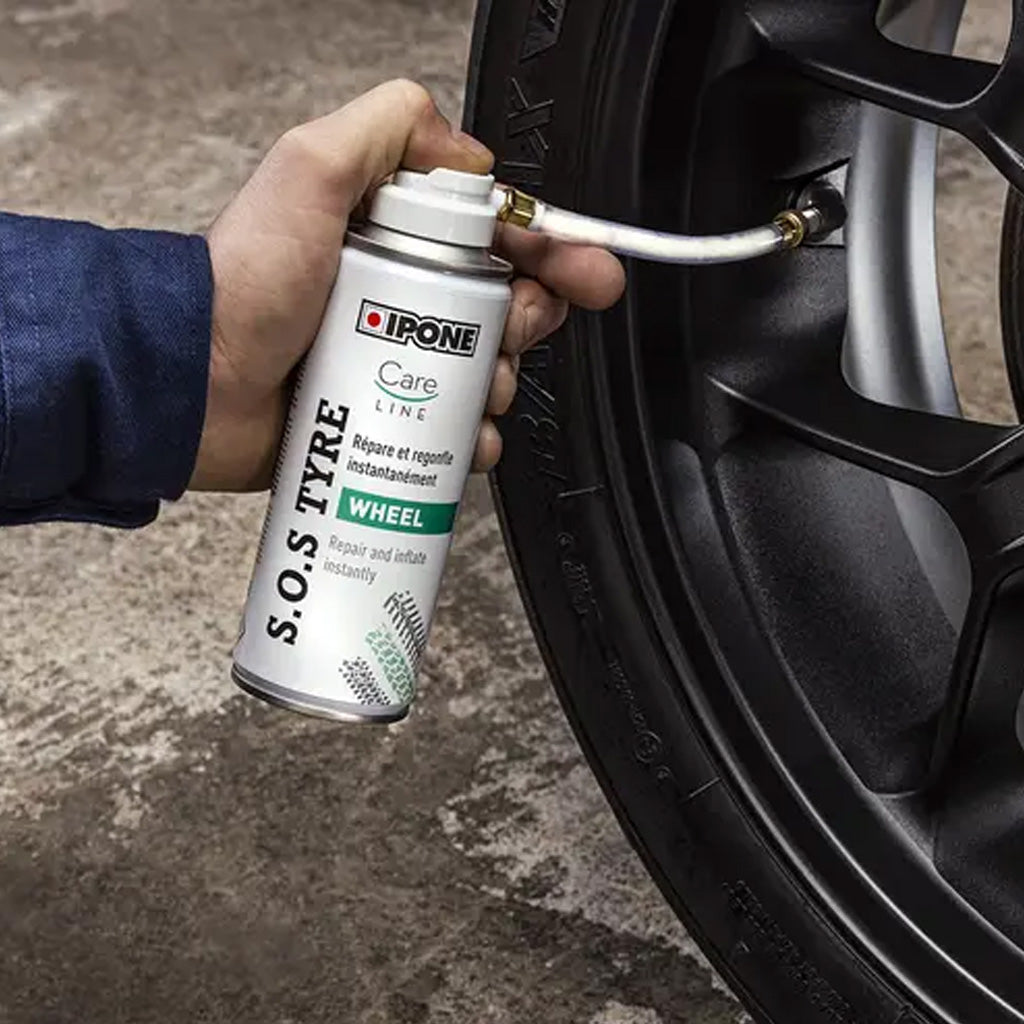 IPONE PUNCTURE-PROOF S.O.S MOTORCYCLE TYRE SPRAY (200ML)