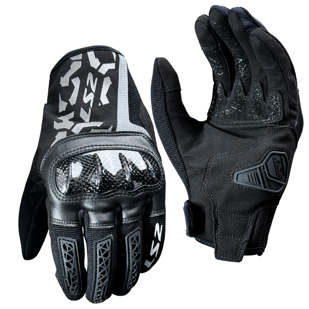 LS2 DEFEND CARBON MAN MOTORCYCLE GLOVES