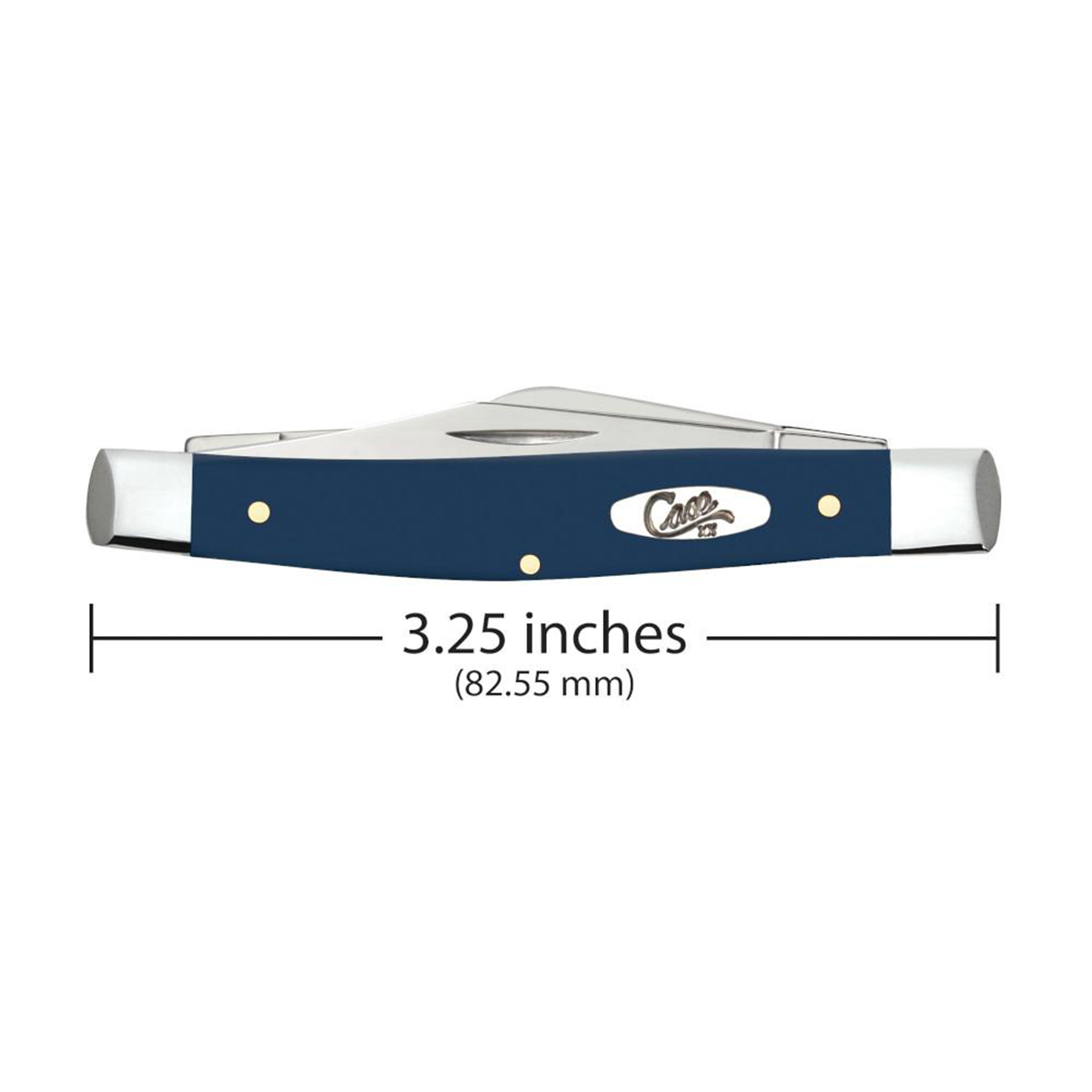 CASE KNIVES NAVY BLUE SYNTHETIC SMOOTH MEDIUM STOCKMAN