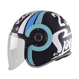 SMK RETRO JET MOTORCYCLE OPEN FACE HELMET