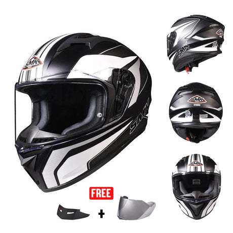 SMK STELLAR SPORT FULL FACE HELMET w/ FREE SPOILER & VISOR