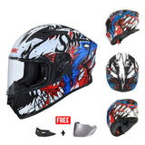 SMK STELLAR SPORT MONO FULL FACE HELMET w/ FREE SPOILER & VISOR