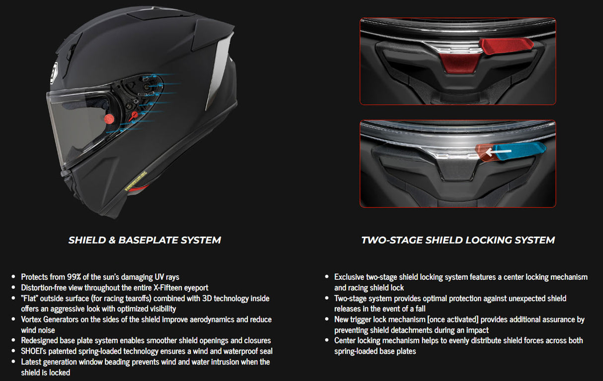 SHOEI X-FIFTEEN MOTORCYCLE FULL FACE HELMET