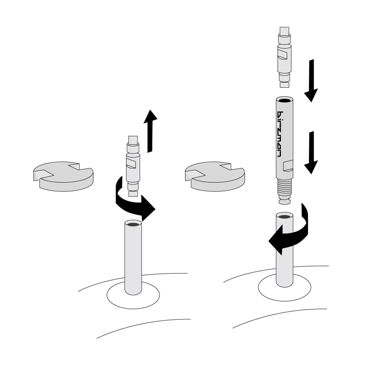 BIRZMAN VALVE EXTENDER SET II FOR PRESTA VALVES